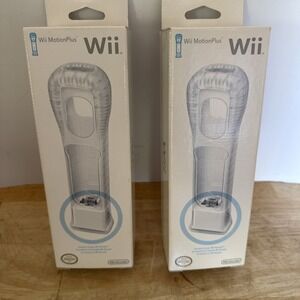 (2) Brand New Nintendo Wii Motion Plus Adapter w/ Sleeve - OEM MotionPlus TWO